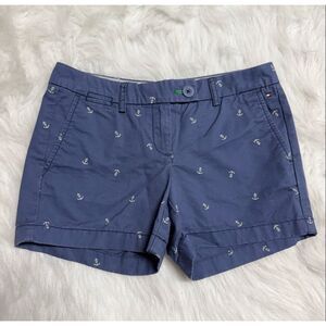 Tommy Hilfiger Womens Blue Anchor Nautical Chino Shirts Size 2